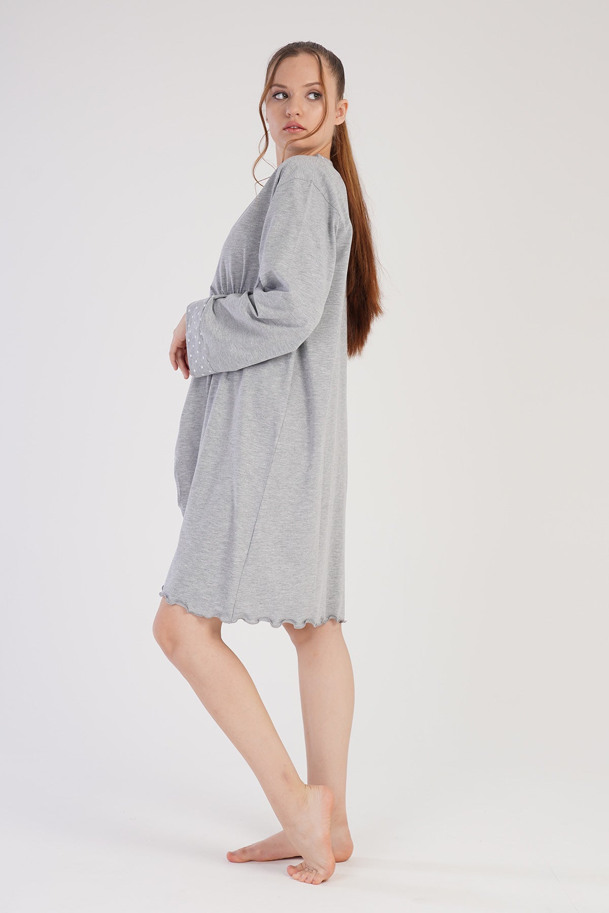 Woman Supreme Polka Dot Detail Pregnant Dressing Gown
