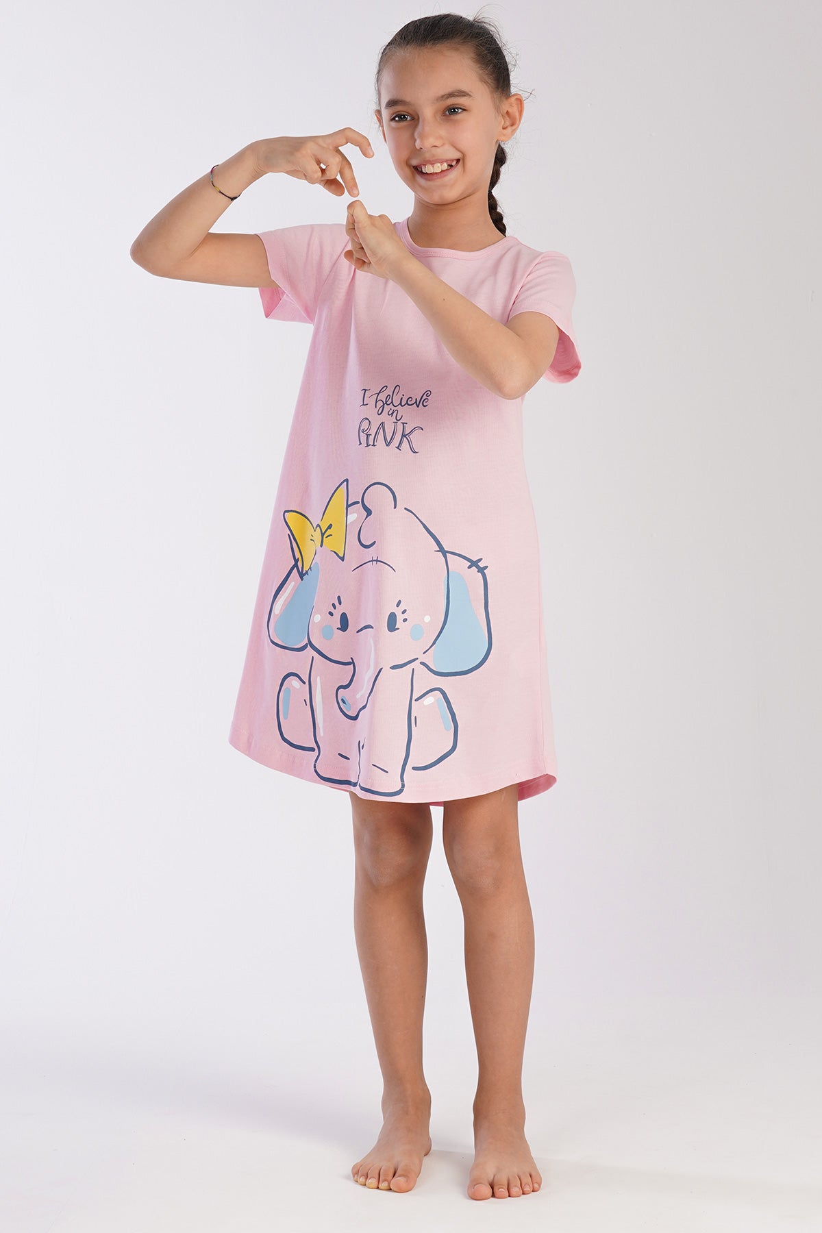 KIZ COCUK P.SUPREM O YAKA KISA KOL ETEGI OVAL TUNIK(11-12/15-16)