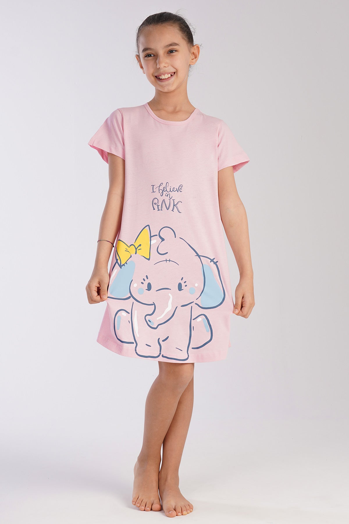 KIZ COCUK P.SUPREM O YAKA KISA KOL ETEGI OVAL TUNIK(11-12/15-16)