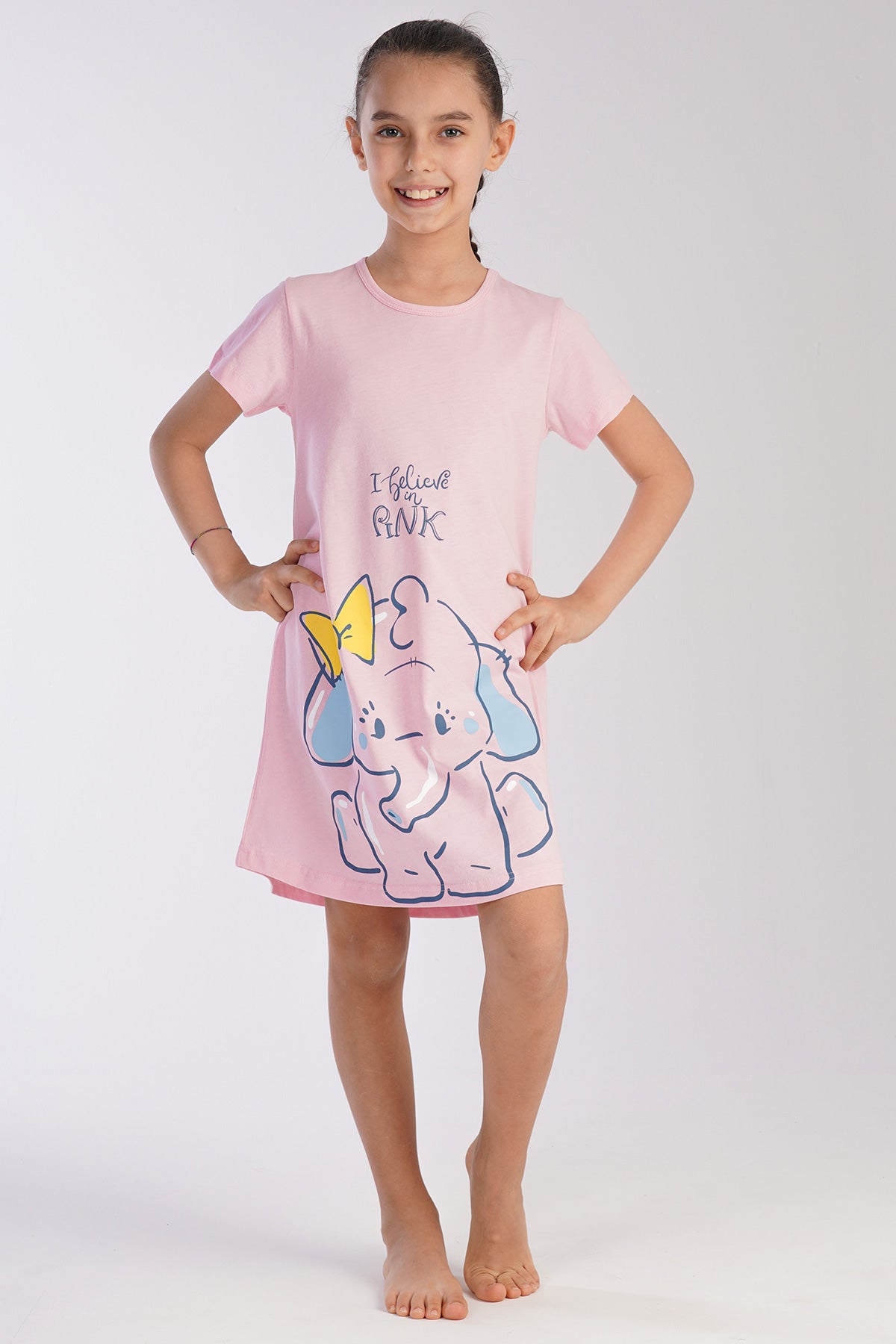 KIZ COCUK P.SUPREM O YAKA KISA KOL ETEGI OVAL TUNIK(11-12/15-16)