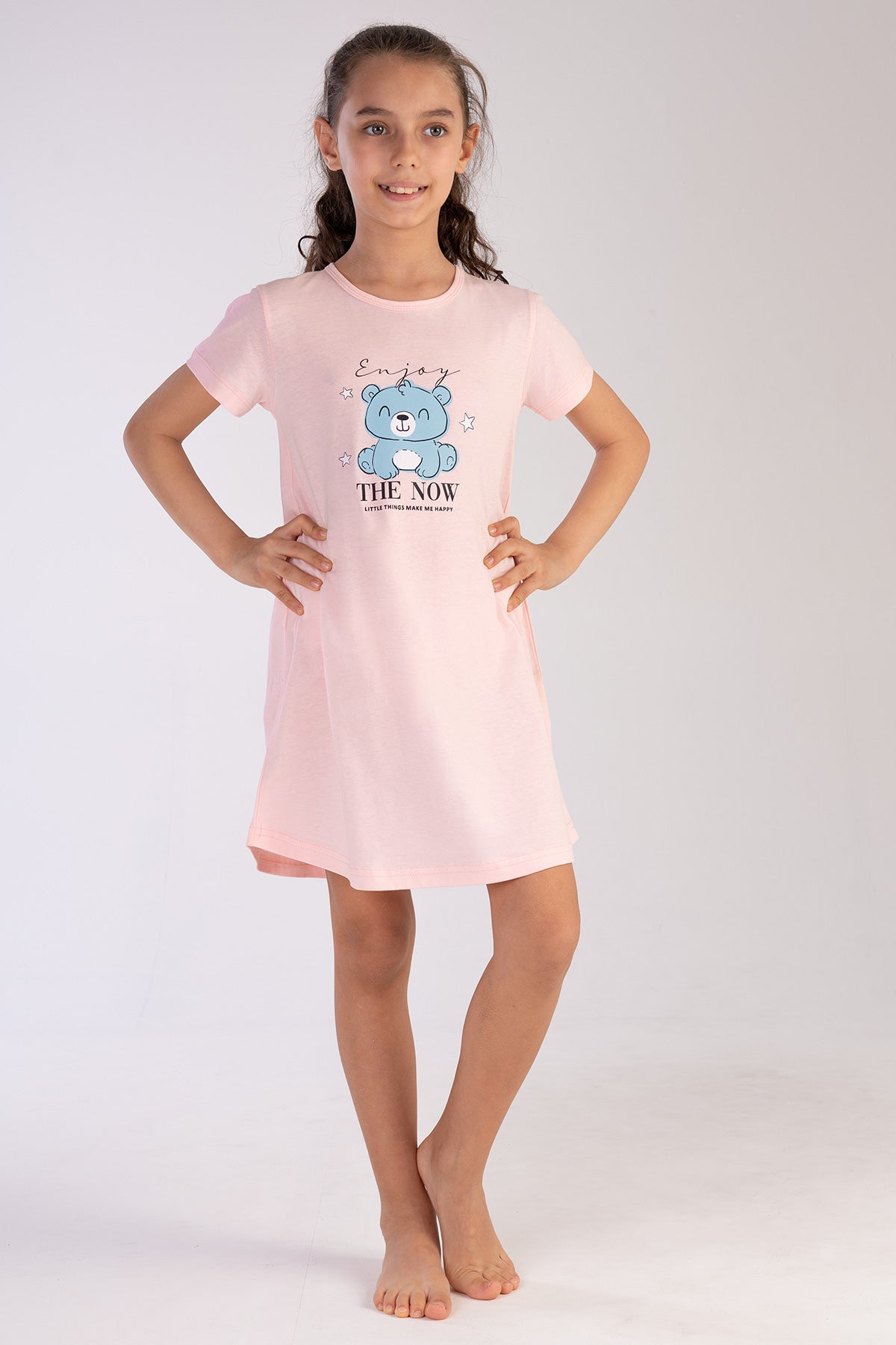 KIZ COCUK P.SUPREM O YAKA KISA KOL ETEGI OVAL TUNIK(3-4/9-10)