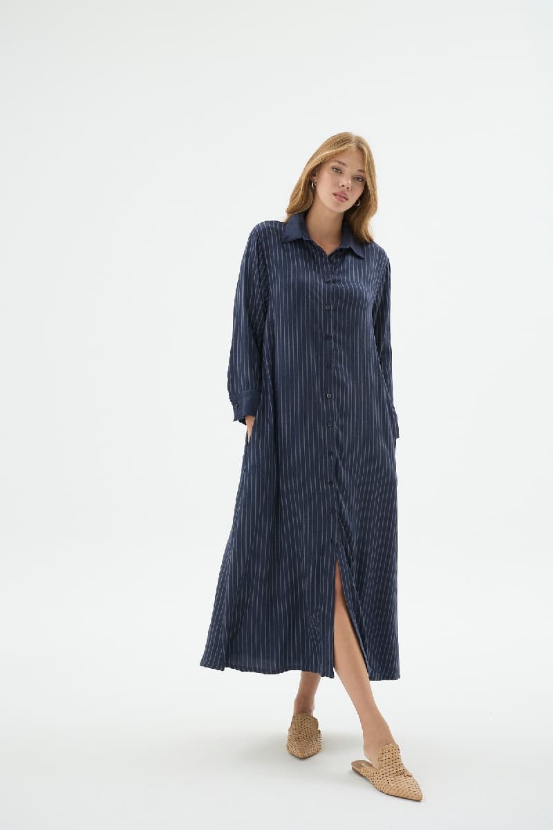 21408 KADIN UZUN GÖMLEK ELBİSE