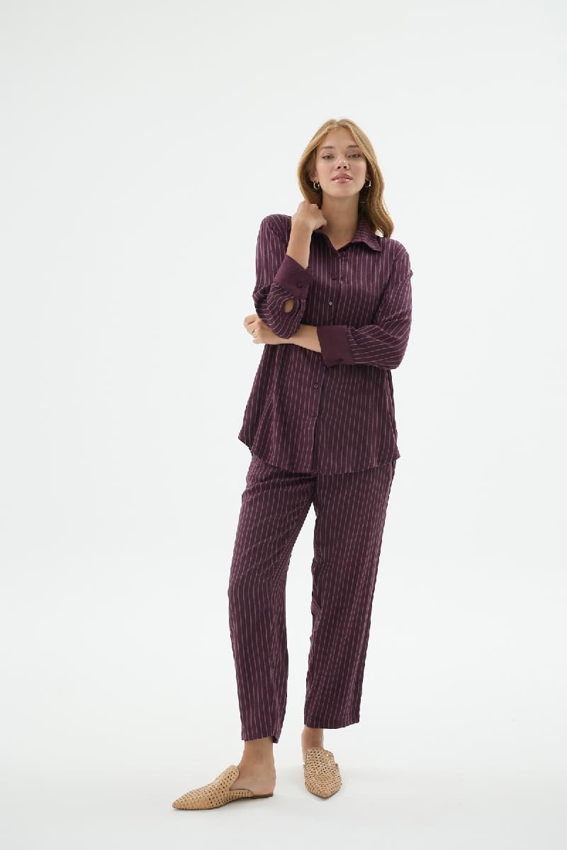 21409 KADIN DÜĞMELİ PANTOLON TAKIM