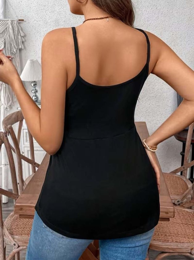 Women's Front Cross Sleeveless Long Viscose Blouse