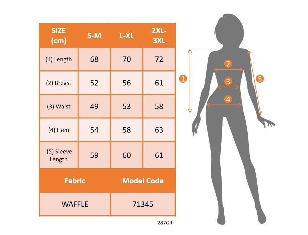 Kadın Uzun Kollu V Yakalı Waffle Bluz, 32082