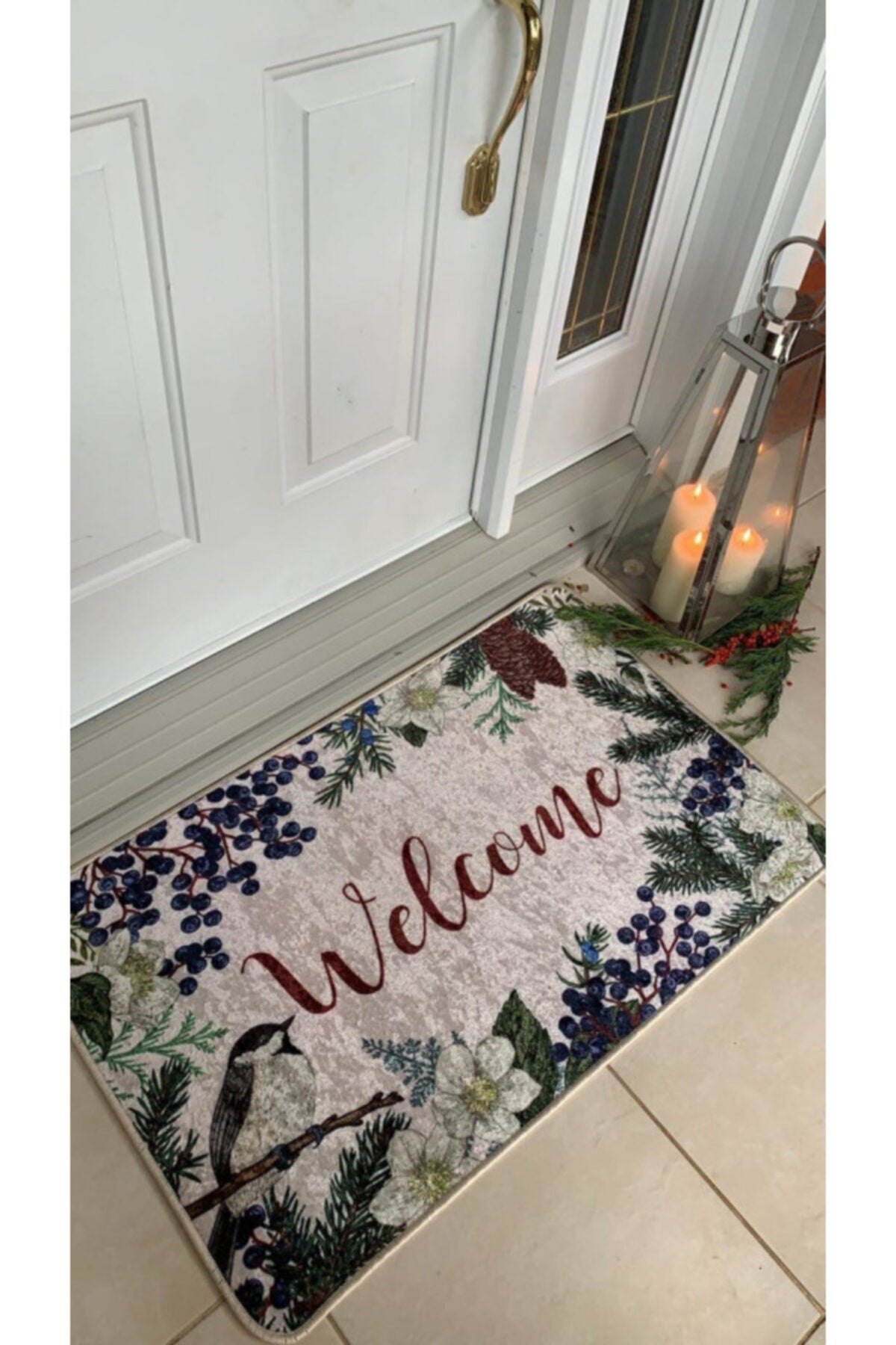 Welcome Lateks Taban Su Geçirmez (60x90 Ebat ) Kapıönü Paspası
