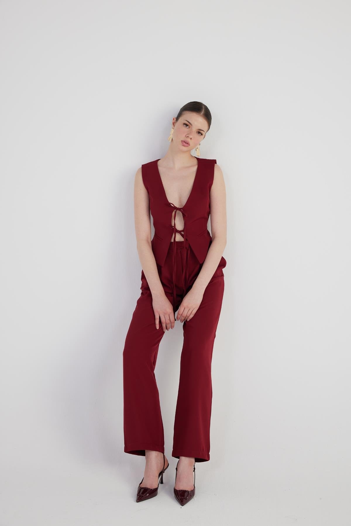 Giselle Pantolon Bordo