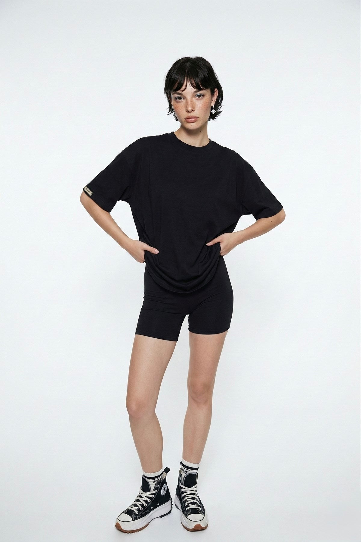 Pamuklu Unisex Oversize Lure Tshirt Siyah