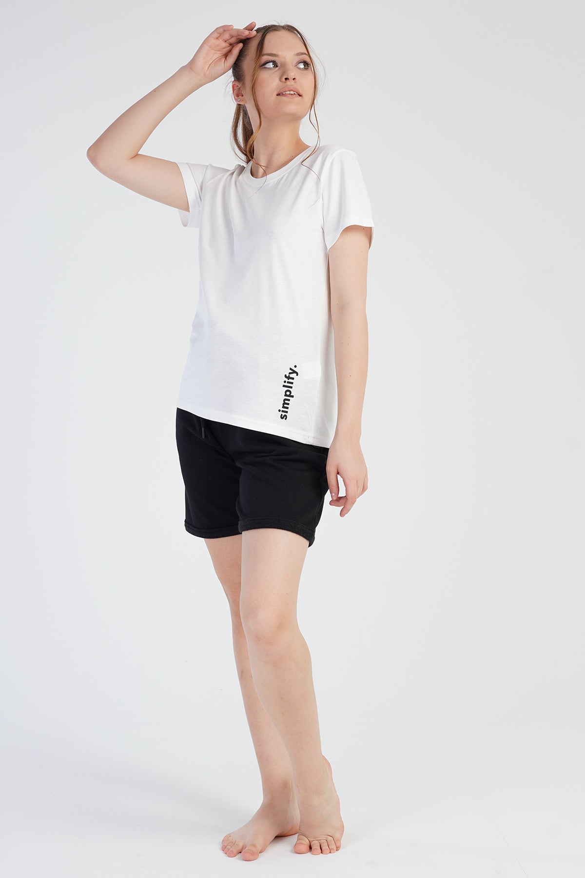 KADIN P.SUPREM/3IPLIK O YAKA KISA KOL DOUBLE PACA SORT TAKIM