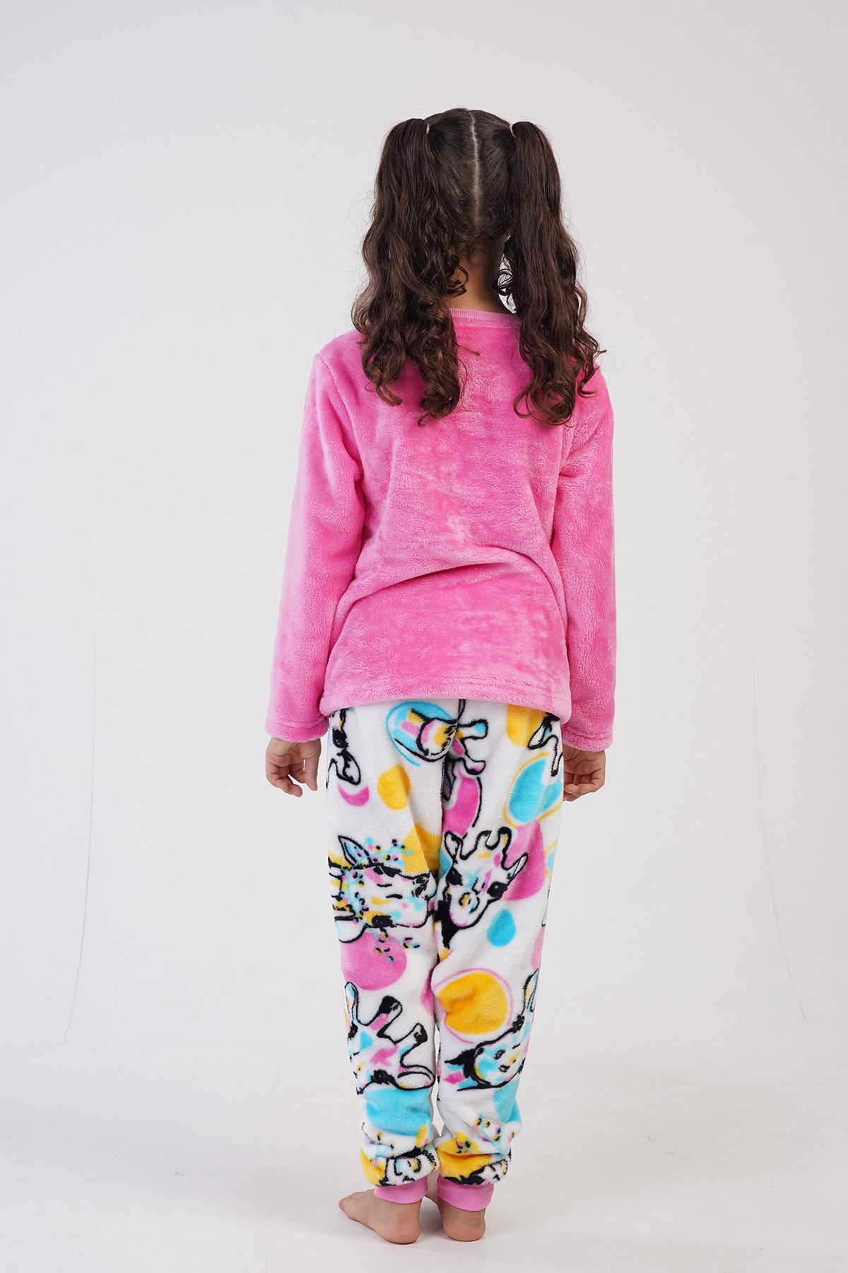 KIZ COCUK SOFT O YAKA UZUN KOL ETEGI OVAL MANSETLI PIJAMA TAKIM(7-8/13-14)