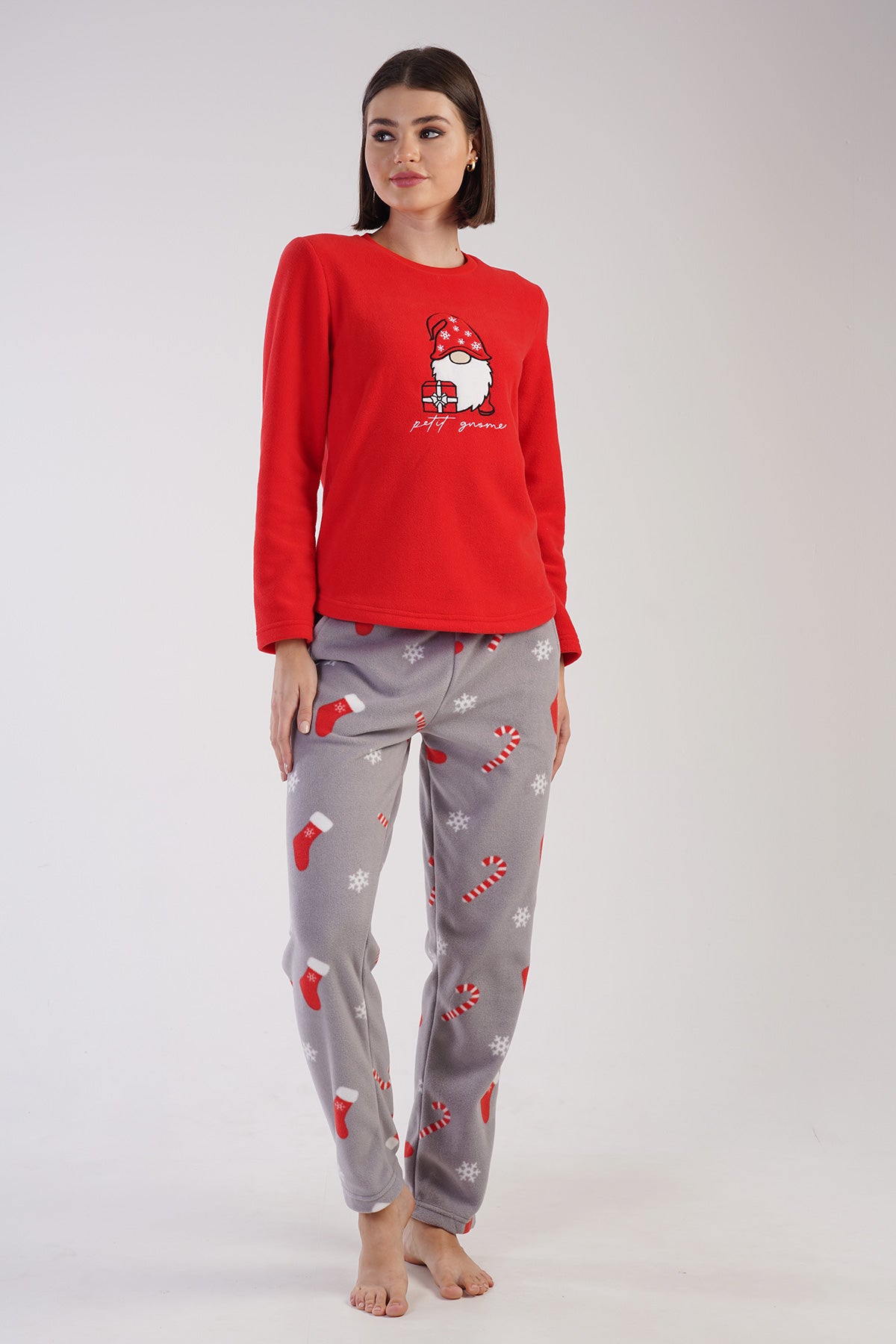 Woman Christ Fleece Christmas Pyjama Set