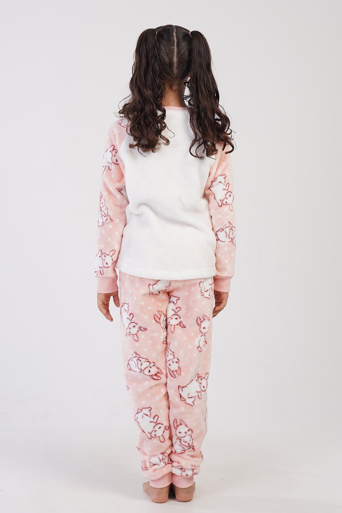 KIZ COCUK SOFT O YAKA REGLAN UZUN KOL ETEGI OVAL MANSETLI PIJAMA TAKIM(7-8/13-14)