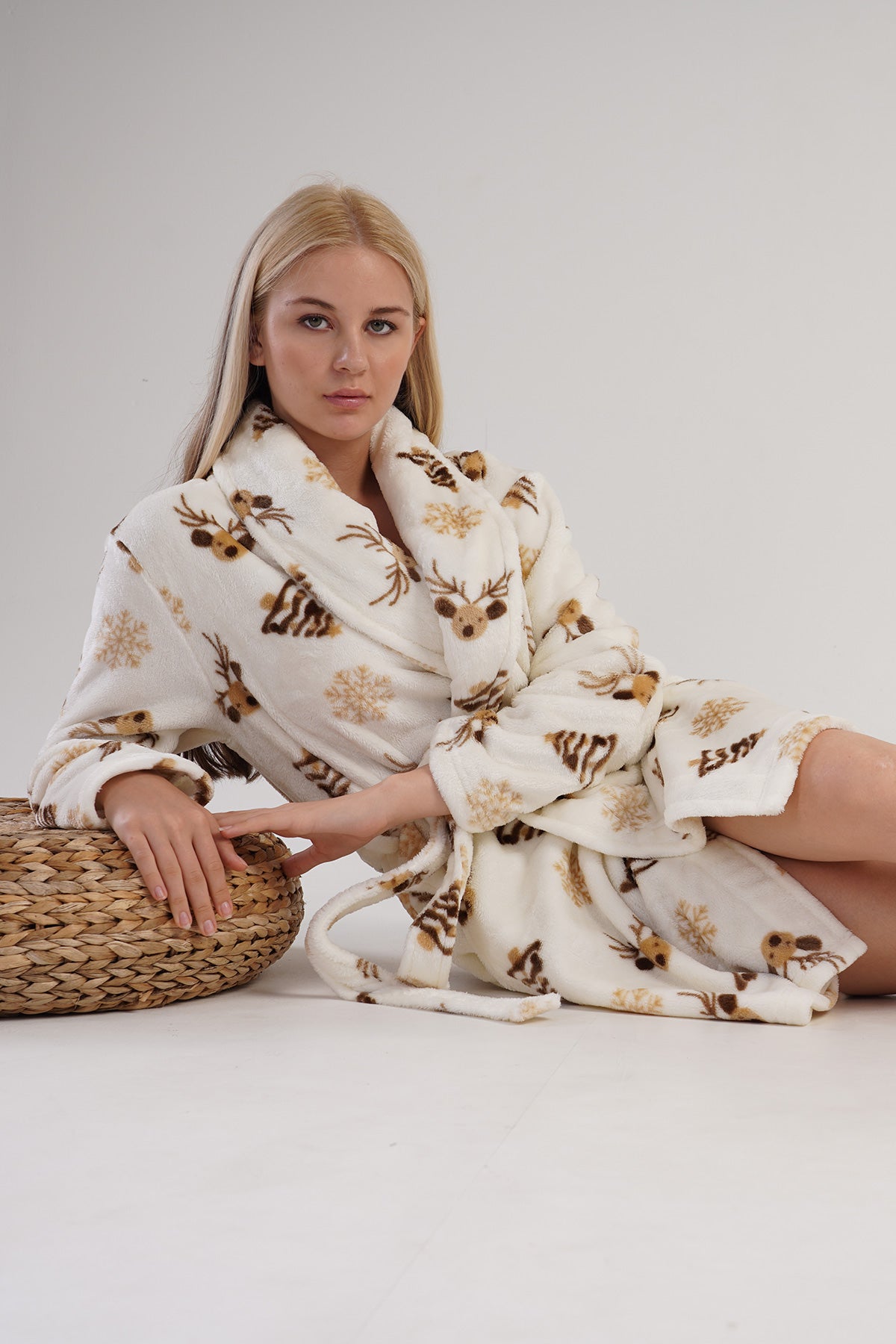 KADIN SOFT SAL YAKA UZUN KOL KISA CEPLI SABAHLIK