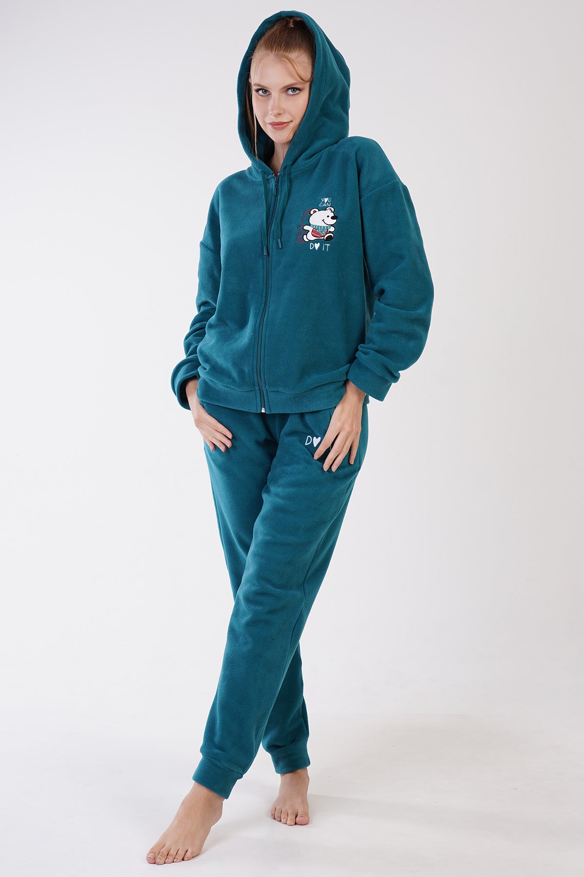 Woman Deila Fleece Long Sleeve Pyjama Set
