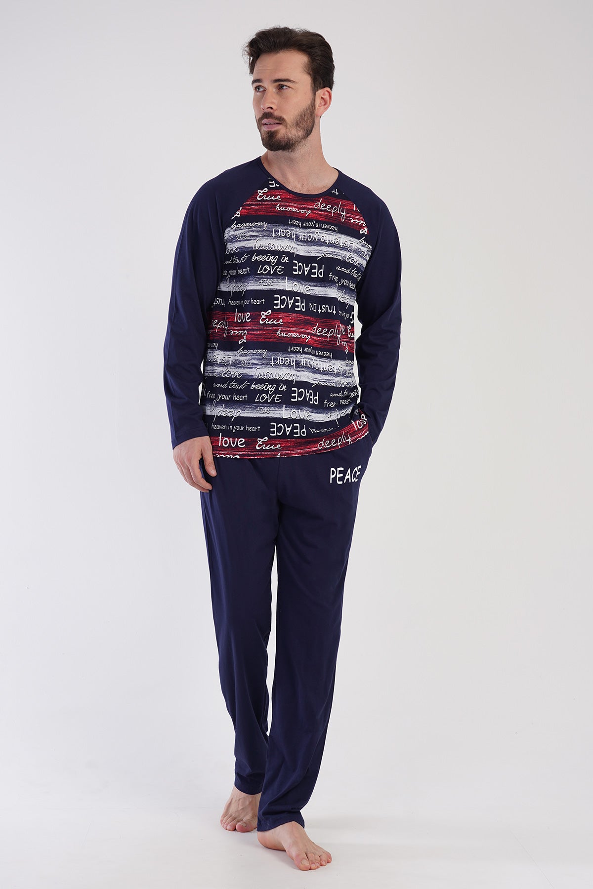 Man Supreme Peace Pocket Detail Pyjama Set