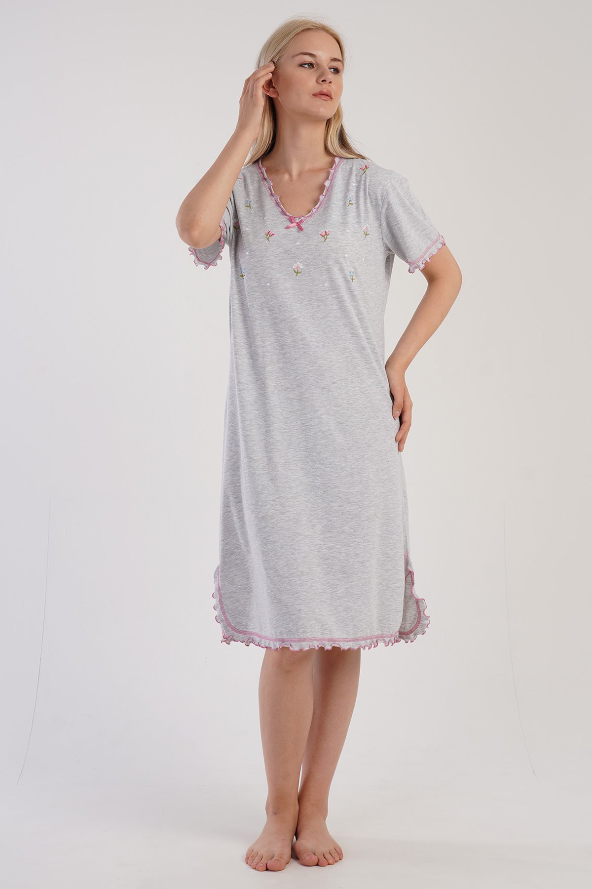 KADIN P.SUPREM V YAKA KISA KOL BIBILALI BABANNE GECELIK