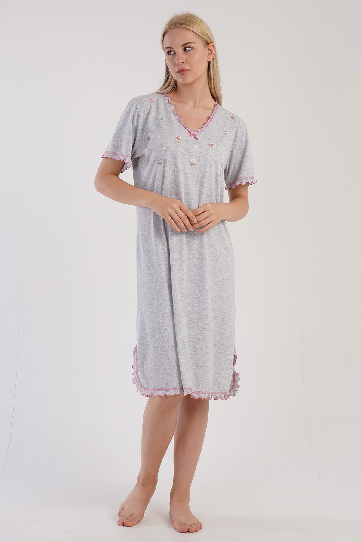 KADIN P.SUPREM V YAKA KISA KOL BIBILALI BABANNE GECELIK