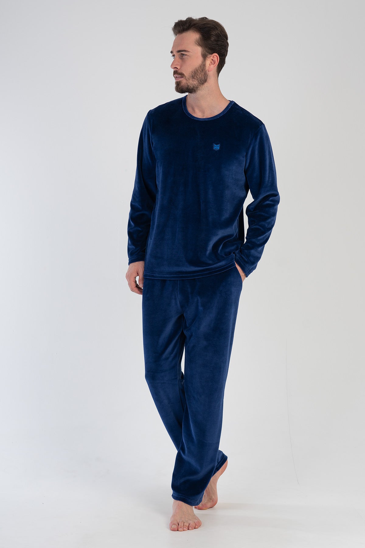 Man Velvet Indigo Pyjama Set