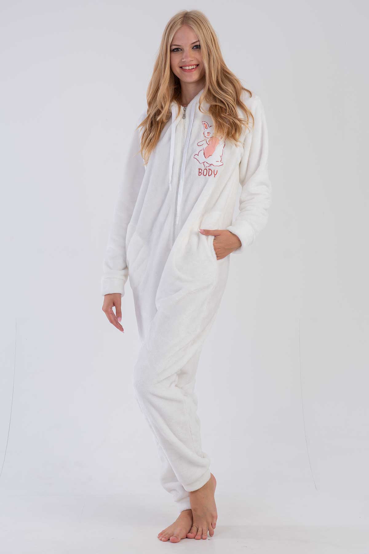 KADIN SOFT KAPSONLU FERMUARLI UZUN KOL CEPLI TULUM