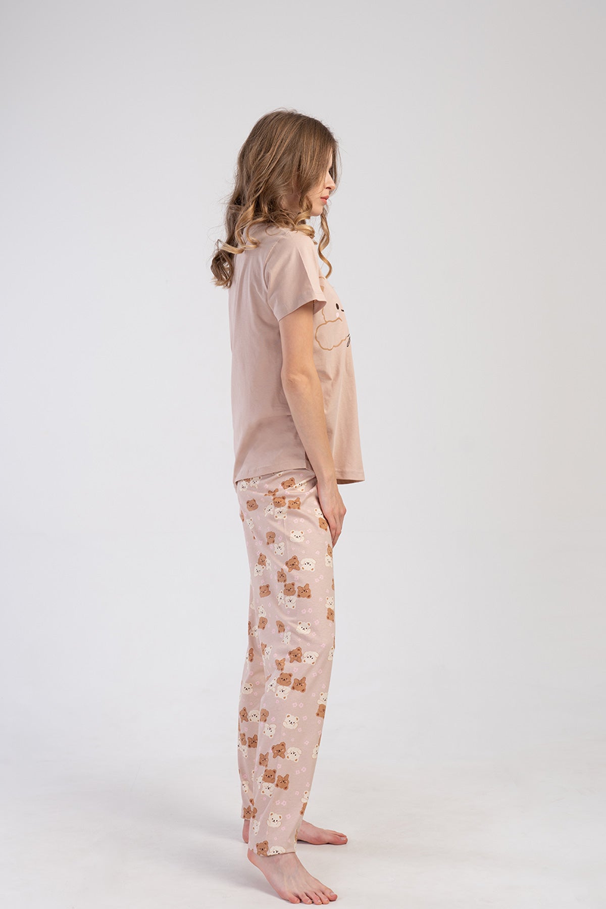 KADIN P.SUPREM O YAKA KISA KOL ETEGI OVAL PIJAMA TAKIM