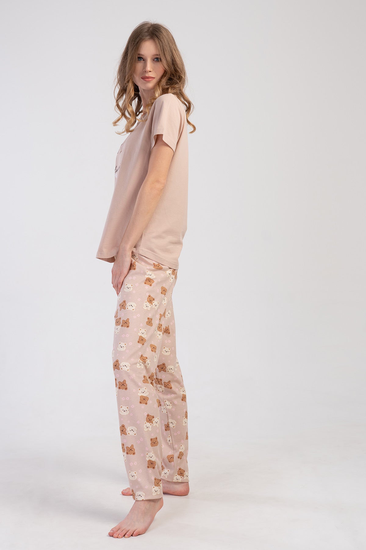 KADIN P.SUPREM O YAKA KISA KOL ETEGI OVAL PIJAMA TAKIM