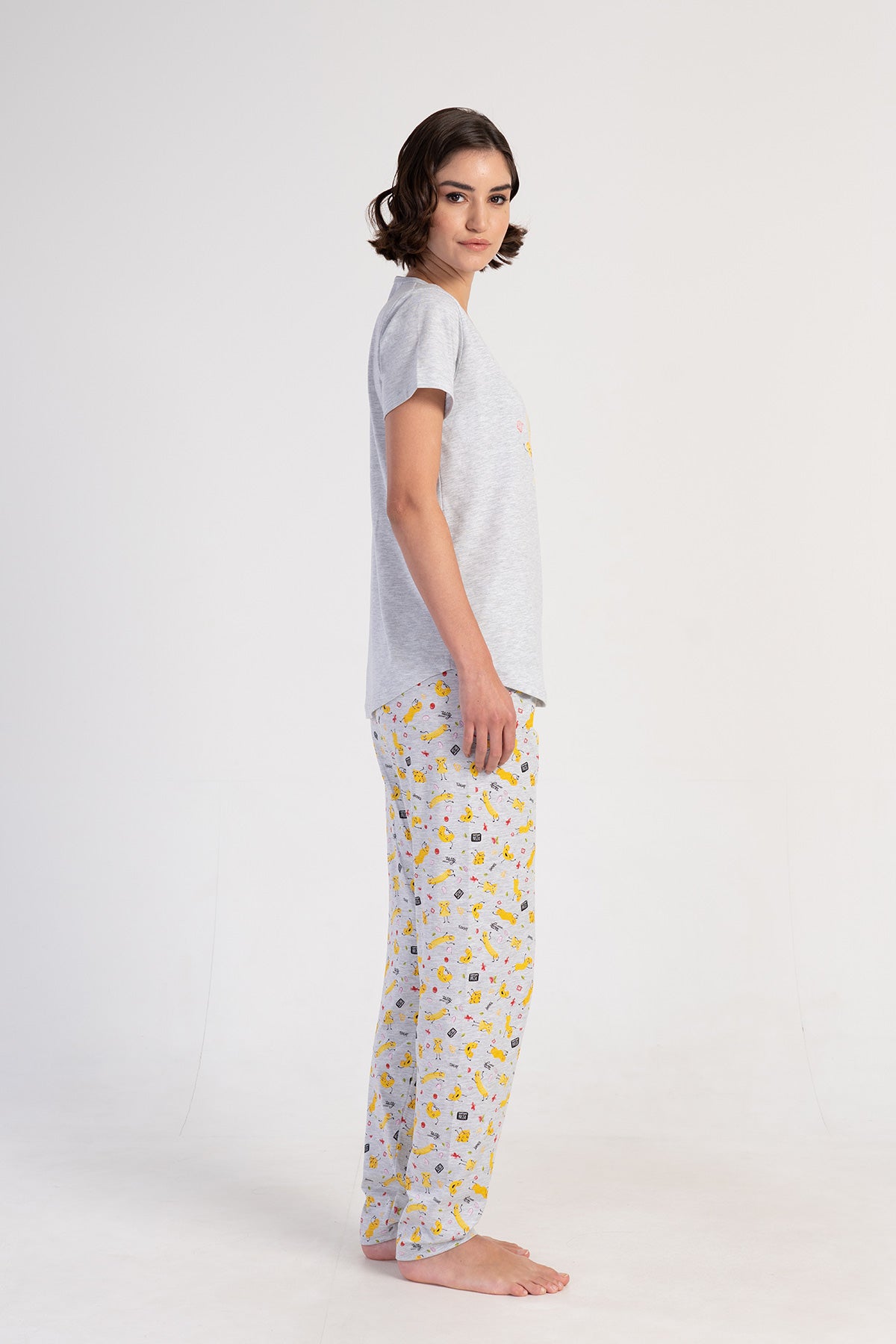 KADIN P.SUPREM O YAKA KISA KOL ETEGI OVAL PIJAMA TAKIM