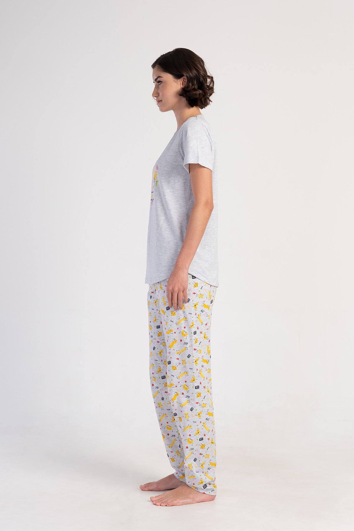 KADIN P.SUPREM O YAKA KISA KOL ETEGI OVAL PIJAMA TAKIM