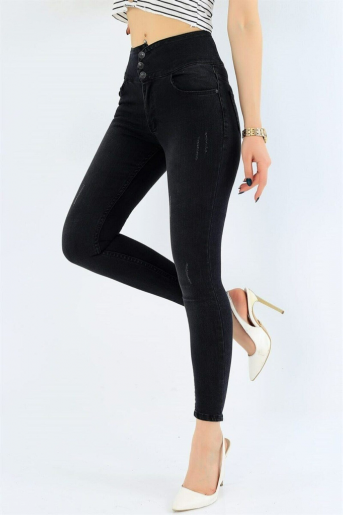 High Waist Stretch Denim Jeans