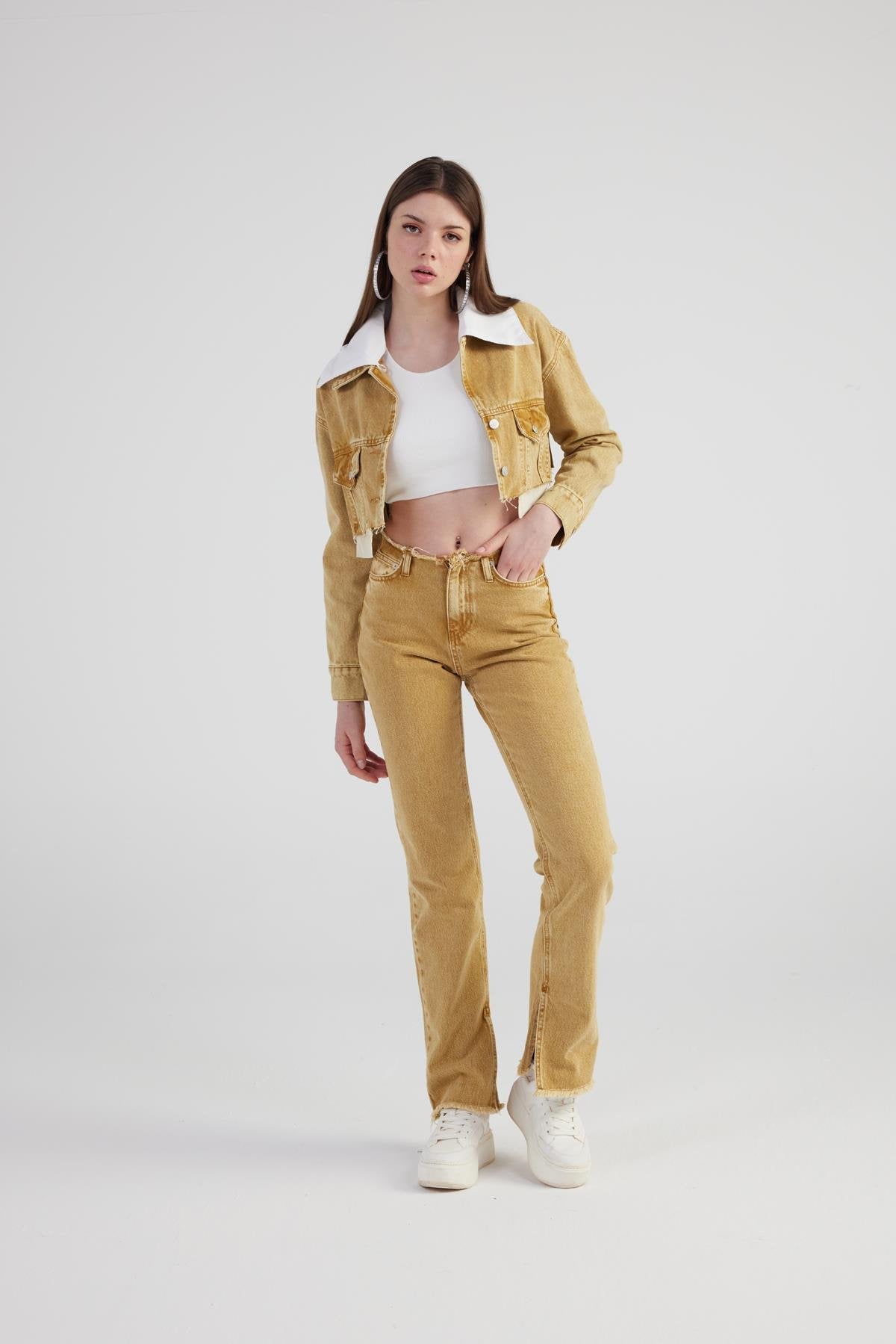 Rusted Jean Pantolon Camel