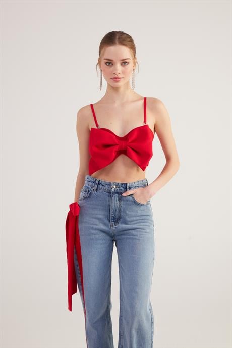 Jazmin Bluz Kırmızı Kırmızı L