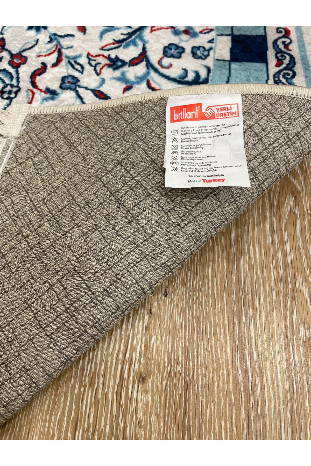 Seccade Saçaklı (lateks Taban) 75x125 Ebat - Mavi