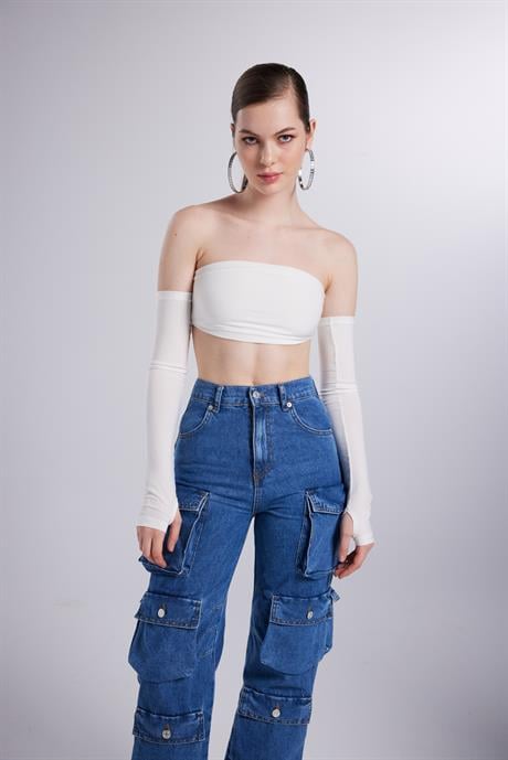 Cargo Jean Pantolon Mavi