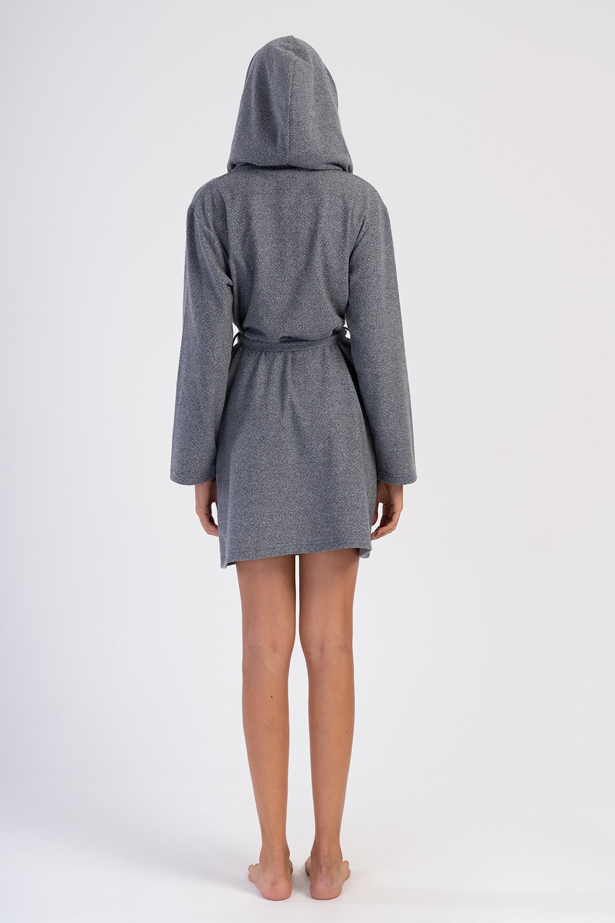 KADIN JAKARLI INTERLOK KAPSONLU UZUN KOL KISA CEPLI SABAHLIK