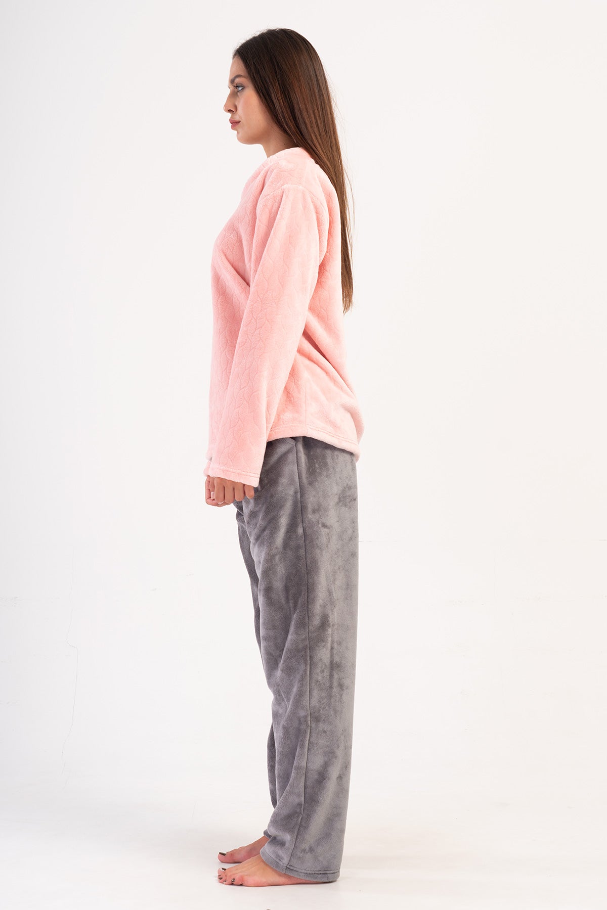 KADIN J.ULTRASOFT V YAKA UZUN KOL CEPLI PIJAMA TAKIM