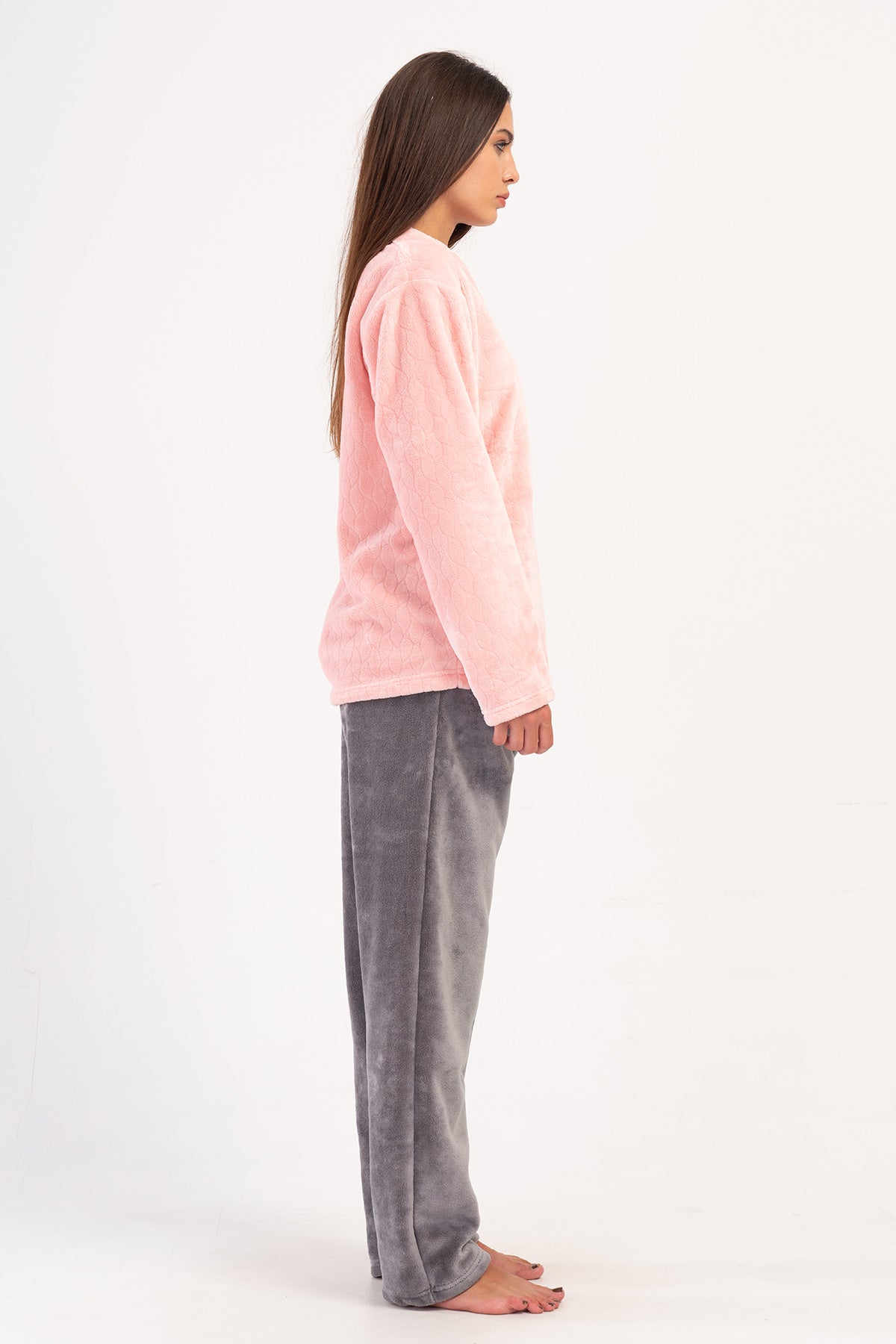 KADIN J.ULTRASOFT V YAKA UZUN KOL CEPLI PIJAMA TAKIM