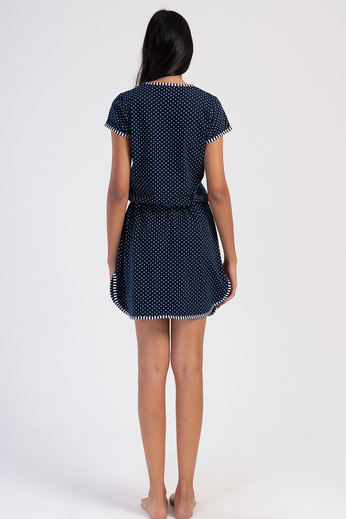 KADIN P.SUPREM KEP KOL TAMAMI DUGMELI ETEGI OVAL TUNIK