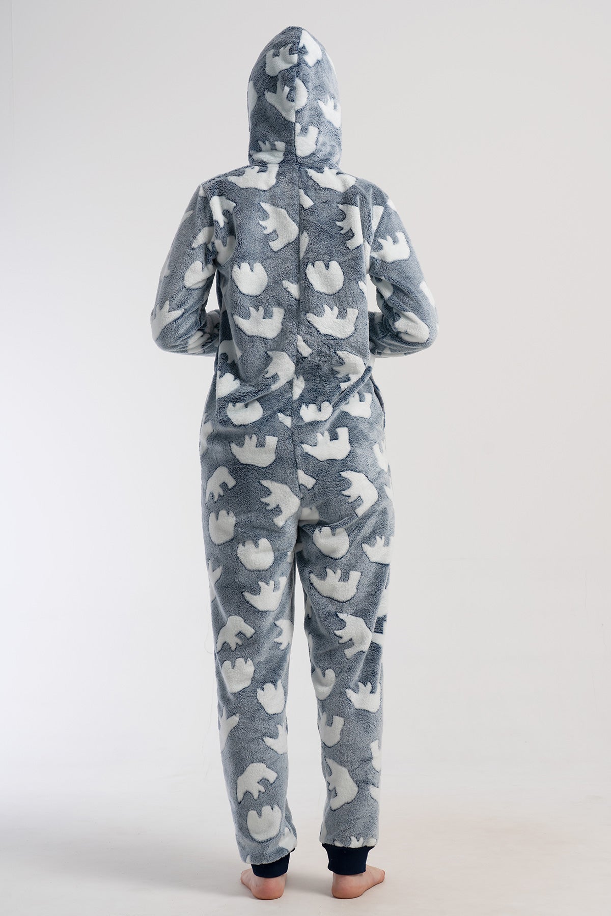 KADIN J.ULTRASOFT KAPSONLU UZUN KOL MANSETLI CEPLI TULUM