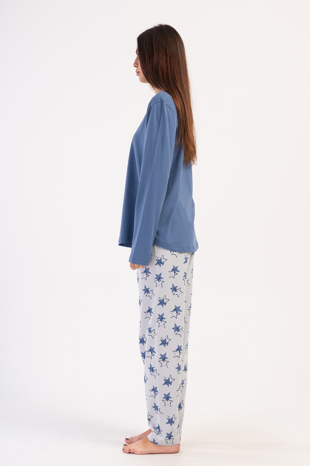 KADIN P.SUPREM BATTAL XXL O YAKA UZUN KOL ETEGI OVAL PIJAMA TAKIM