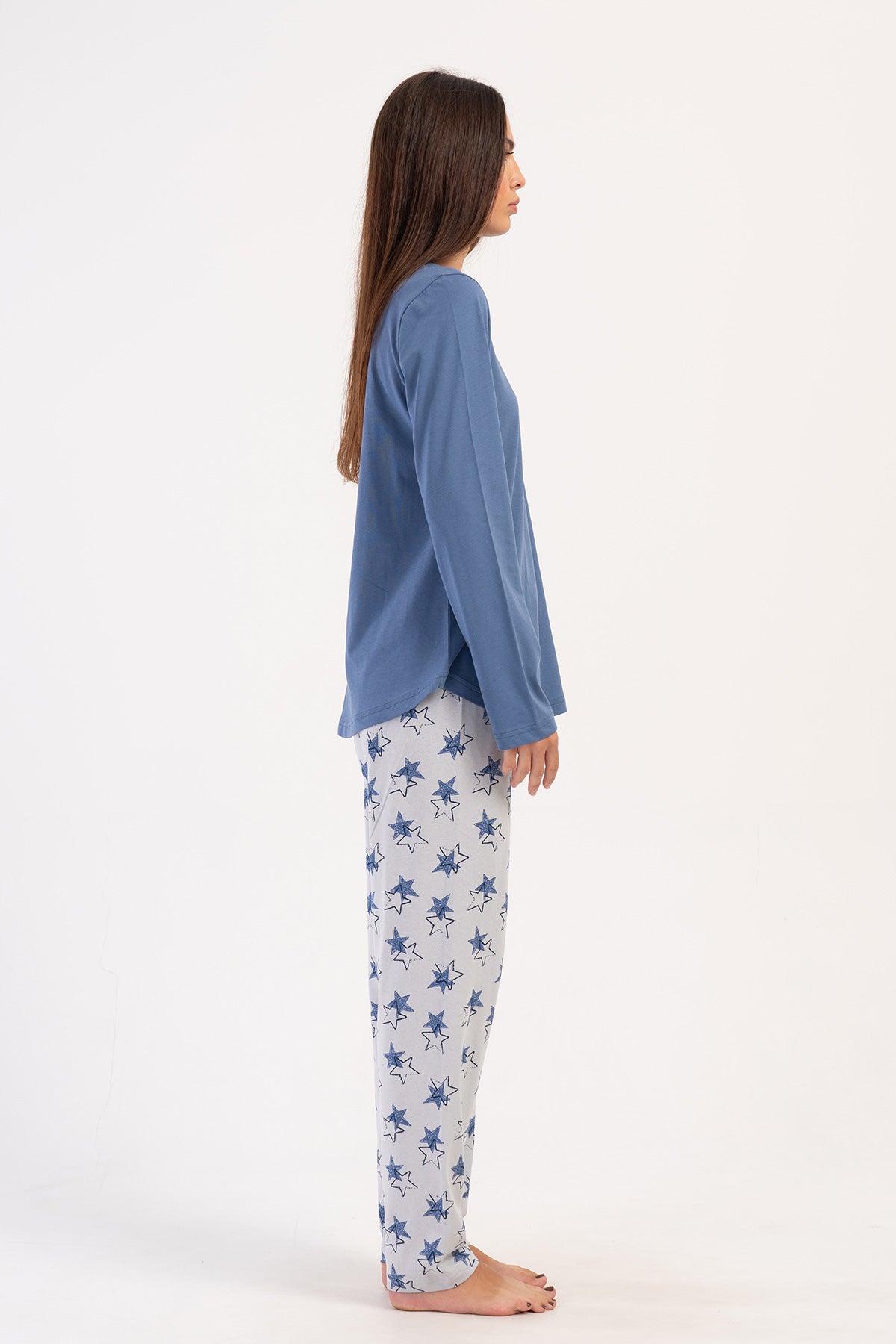 KADIN P.SUPREM BATTAL XXL O YAKA UZUN KOL ETEGI OVAL PIJAMA TAKIM