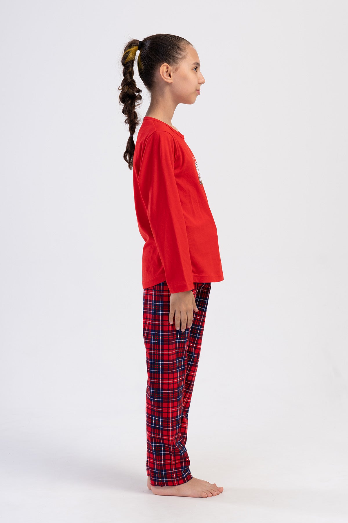 KIZ COCUK P.SUPREM O YAKA UZUN KOL ETEGI OVAL PIJAMA TAKIM(7-8/13-14)