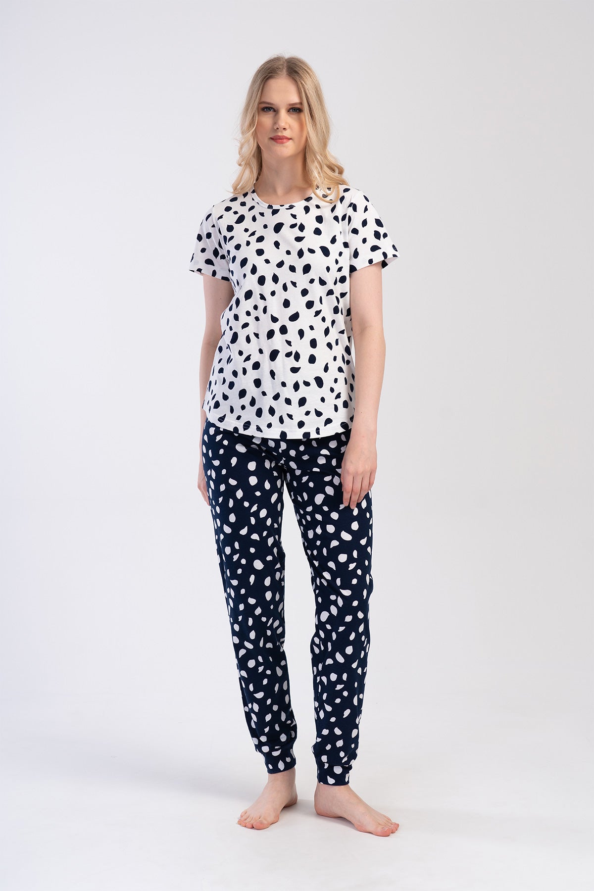 KADIN P.SUPREM O YAKA KISA KOL ETEGI OVAL MANSETLI PIJAMA TAKIM