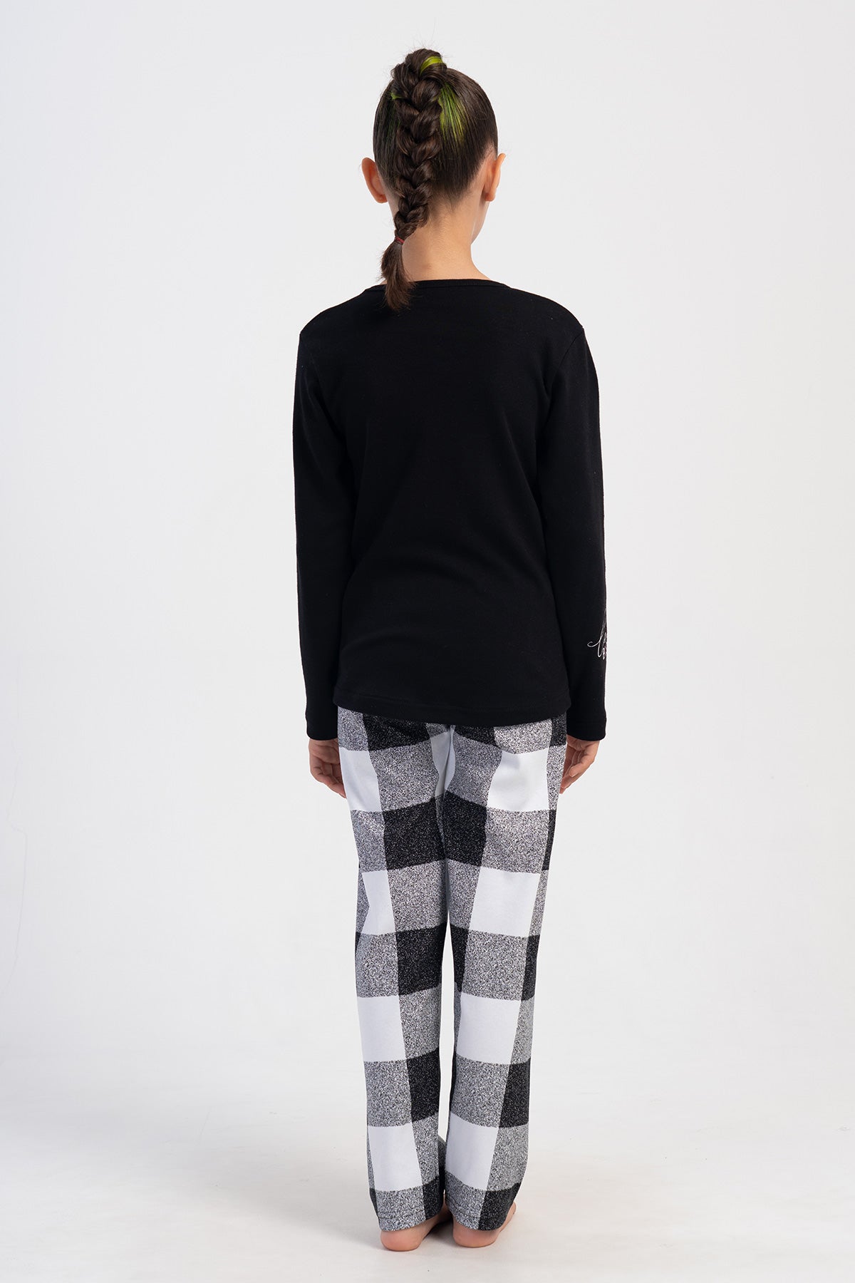 KIZ COCUK INTERLOK O YAKA UZUN KOL ETEGI OVAL PIJAMA TAKIM(7-8/13-14)