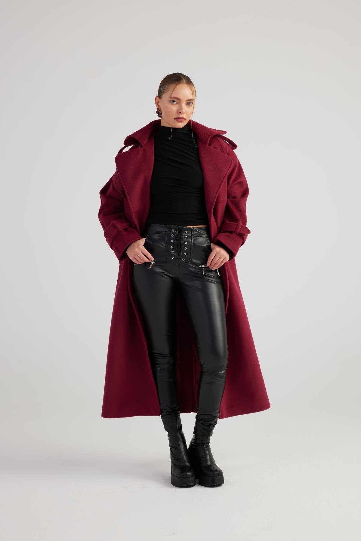 Gina Deri Pantolon Siyah