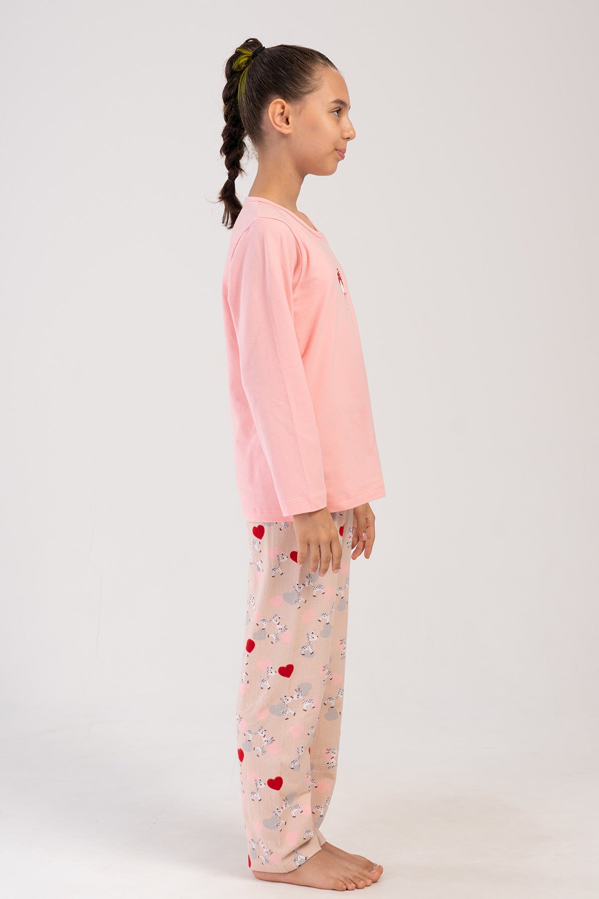 KIZ COCUK LYC SUPREM O YAKA UZUN KOL PIJAMA TAKIM(7-8/13-14)