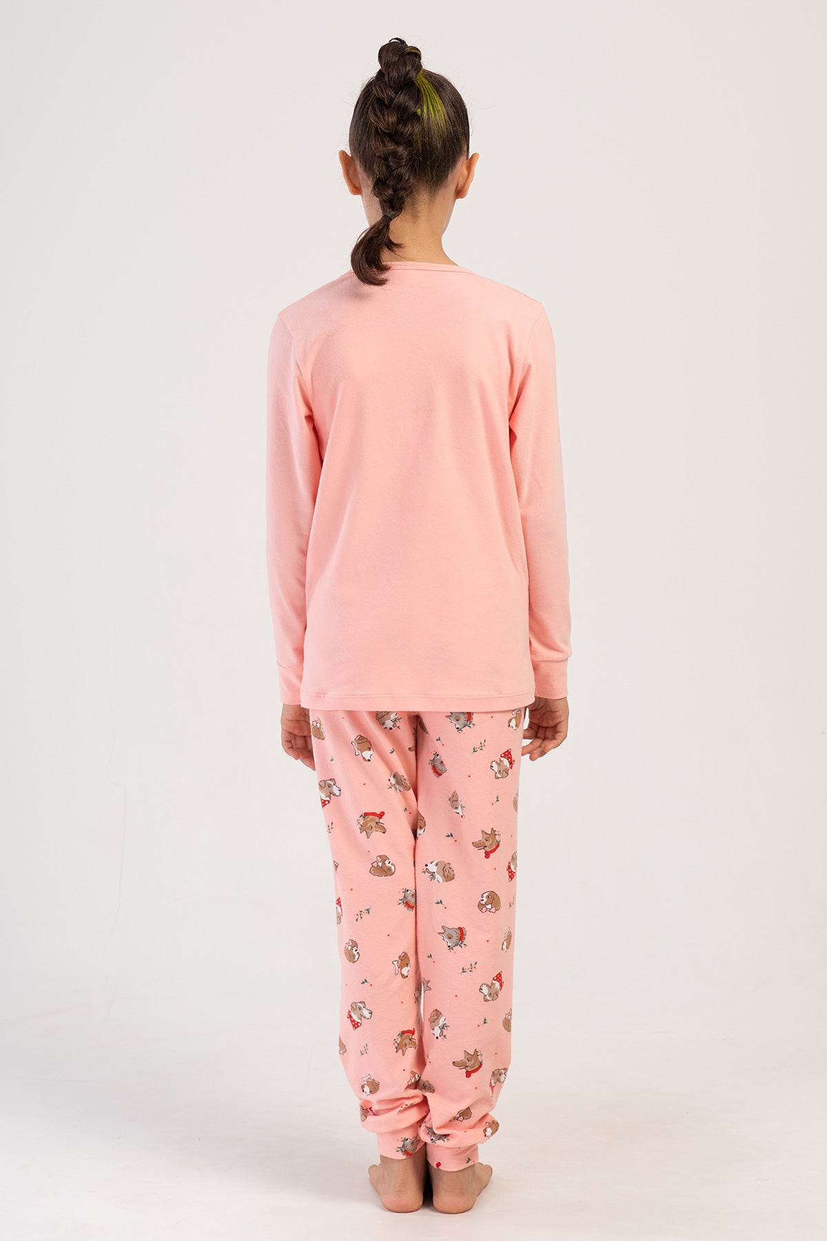 KIZ COCUK LYC SUPREM O YAKA UZUN KOL ETEGI OVAL MANSETLI PIJAMA TAKIM(7-8/13-14)