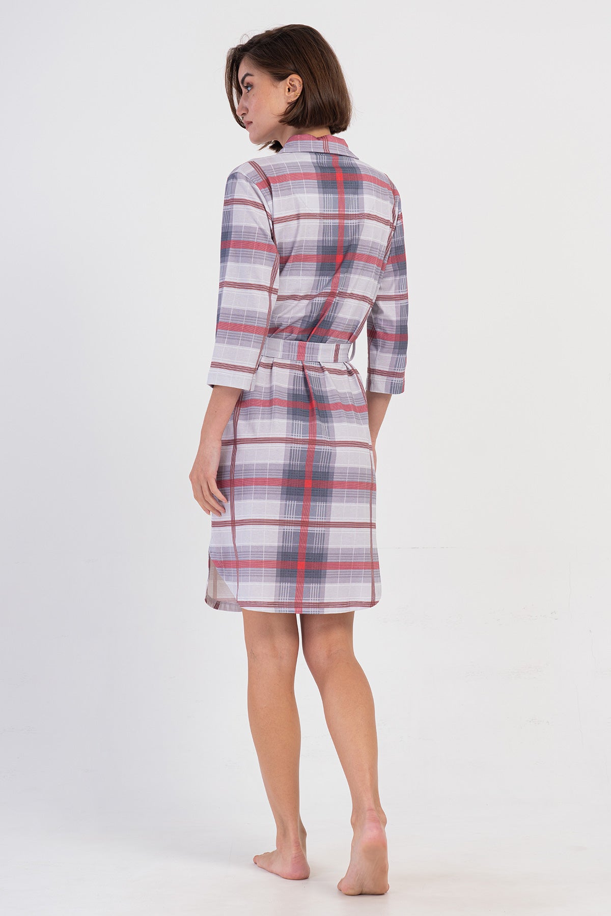 KADIN P.SUPREM SUPREM XXL GOMLEK YAKA TAMAMI DUGMELI 3/4KOL ETEGI OVAL GOMLEK TUNIK