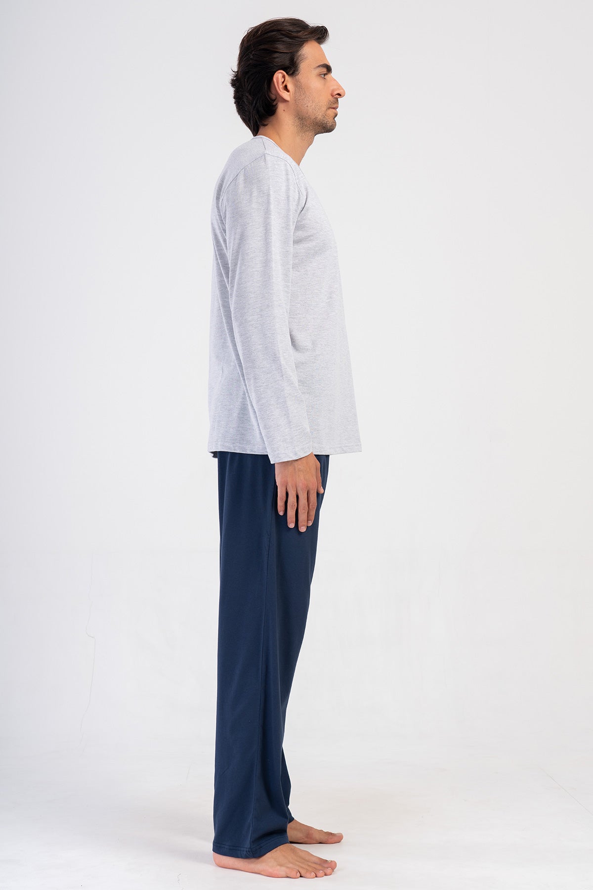 CEPLI ERKEK P.SUPREM O YAKA UZUN KOL PIJAMA TAKIM