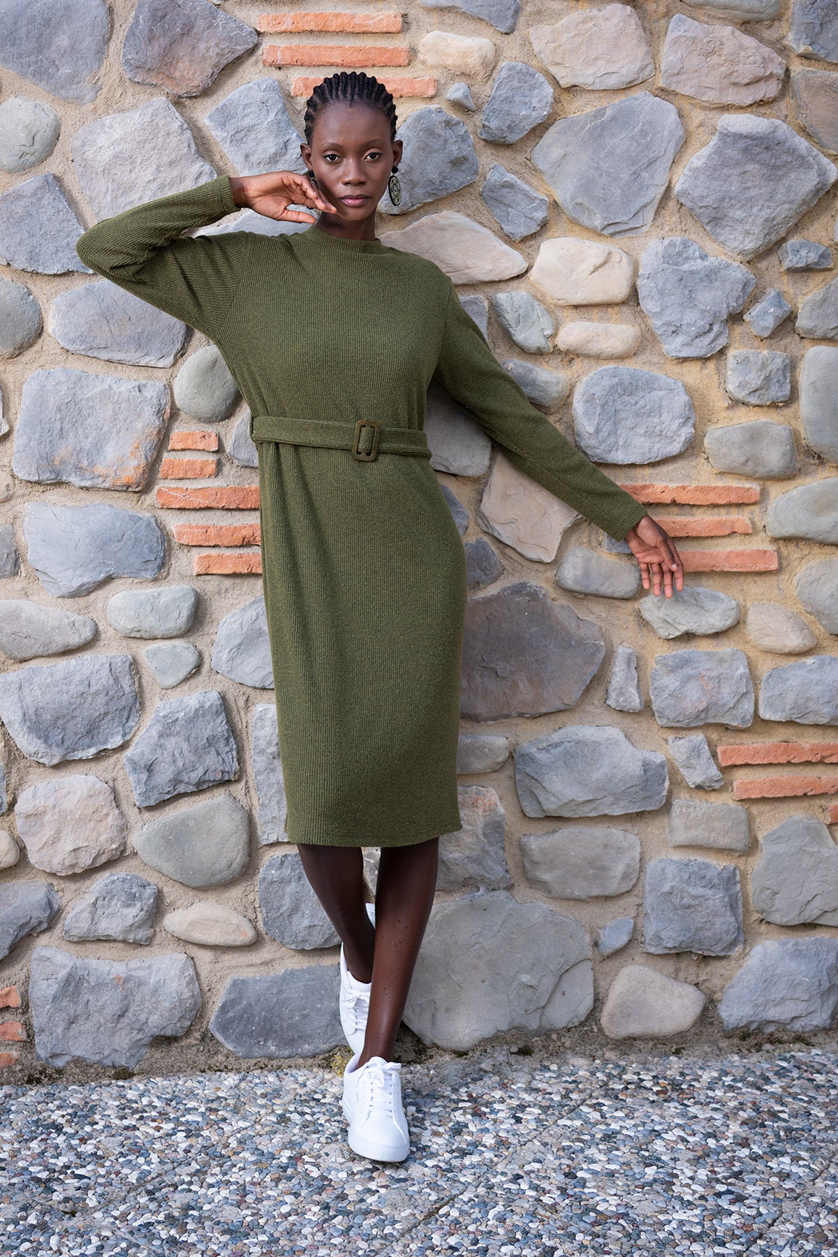 KADIN LYC KASKORSE YARI BALIKCI YAKA UZUN KOL STREC ELBISE