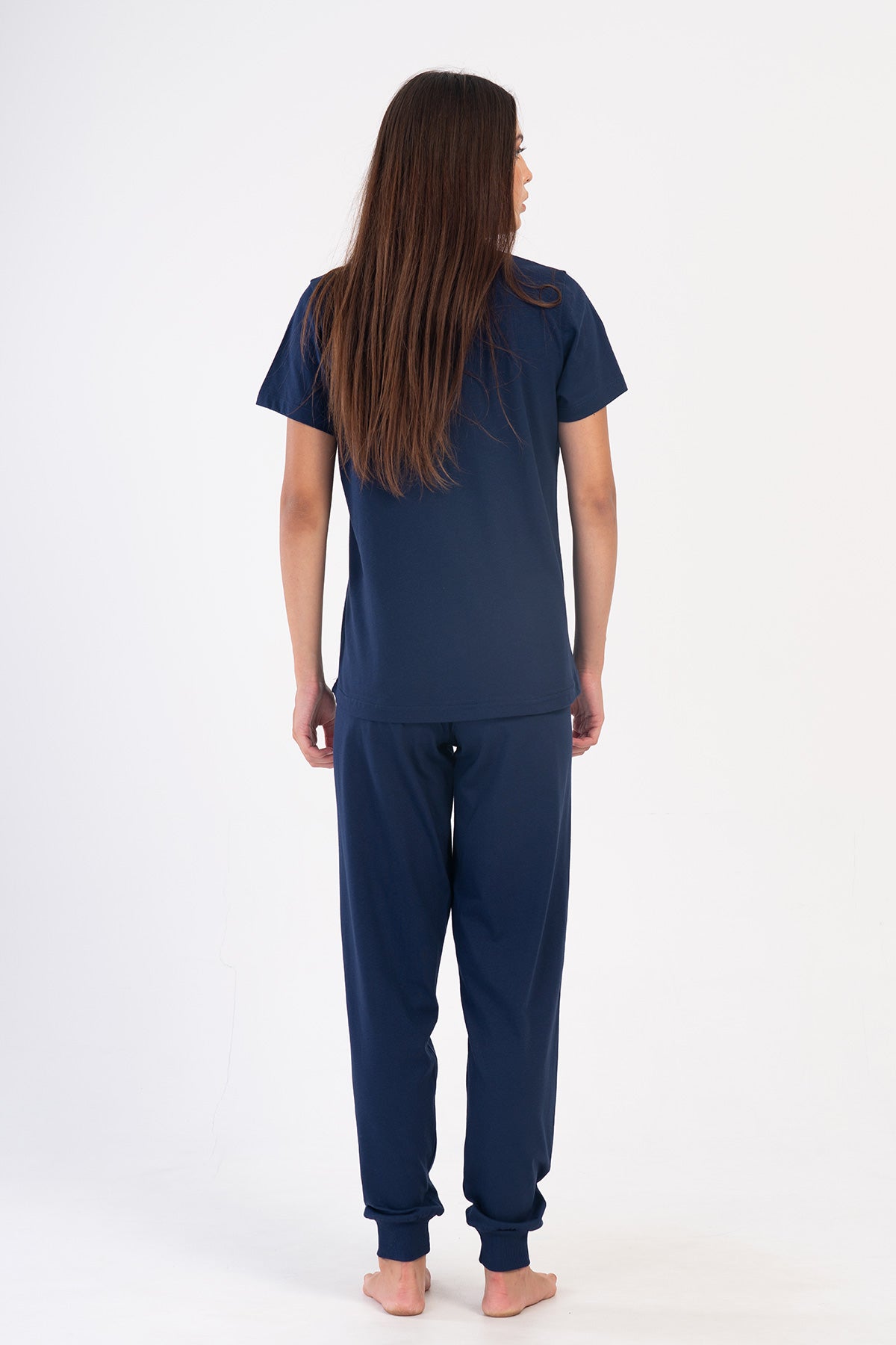 Woman Supreme Navy Blue Big Size Pyjama Set