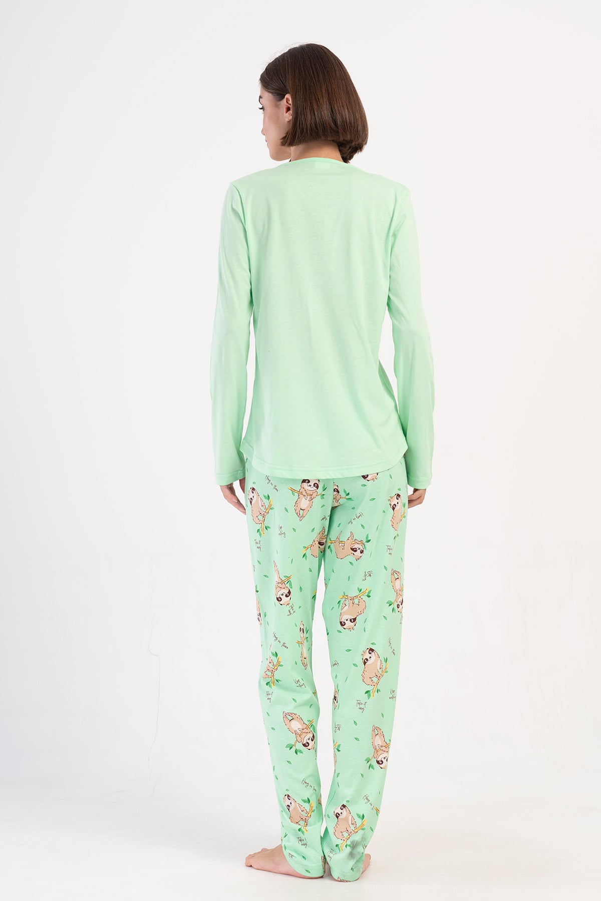 KADIN P.SUPREM O YAKA UZUN KOL ETEGI OVAL PIJAMA TAKIM